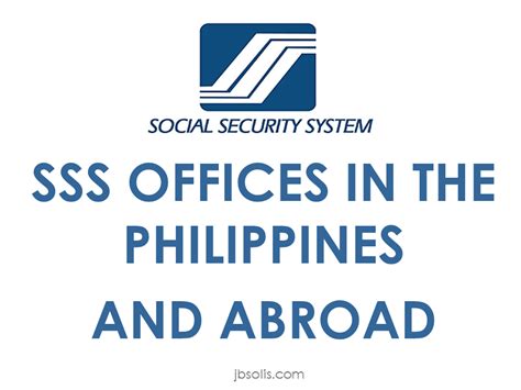 Foreign Offices or Branches of the Philippine Social Security System (S.